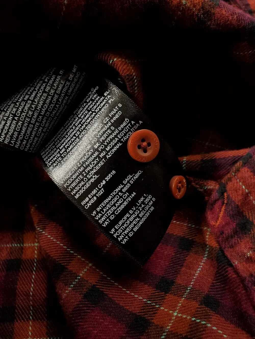 The North Face Arroyo Lightweight Flannel Shirt Mens XL Button Up Orange Pink